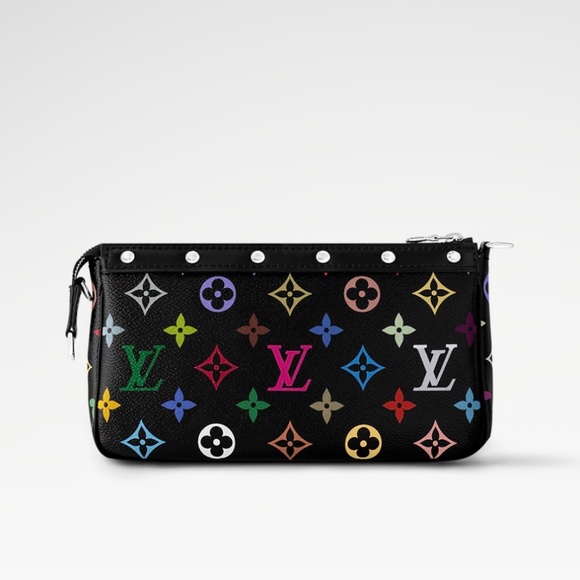 COPY - LIMITED Louis Vuitton x Takashi Murakami Pochette Accessoires Black Mult… - Picture 10 of 15
